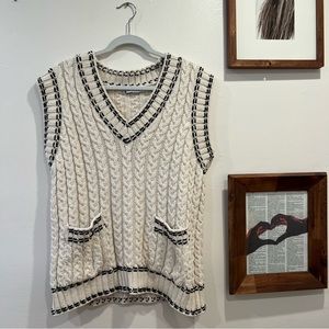 NWOT Zara Cable Knit Sweater Vest